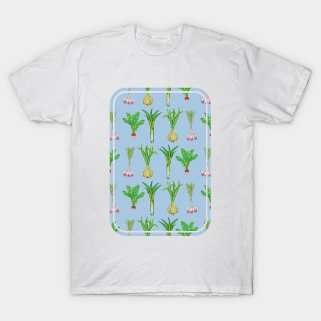 Vegetable Pattern T-Shirt by mailboxdisco